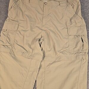 Columbia Titanium Trousers Mens XXL Tan Convertible Pants Shorts Outdoor Hiking